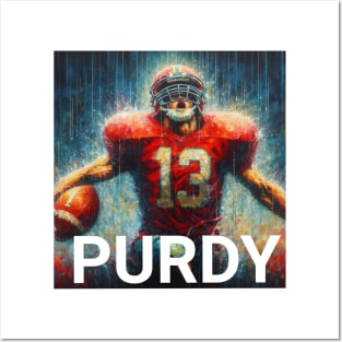 Brock Purdy Oil paint American football Posters and Art